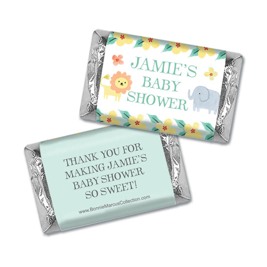 Personalized Bonnie Marcus Safari Fun Baby Shower Mini Wrappers