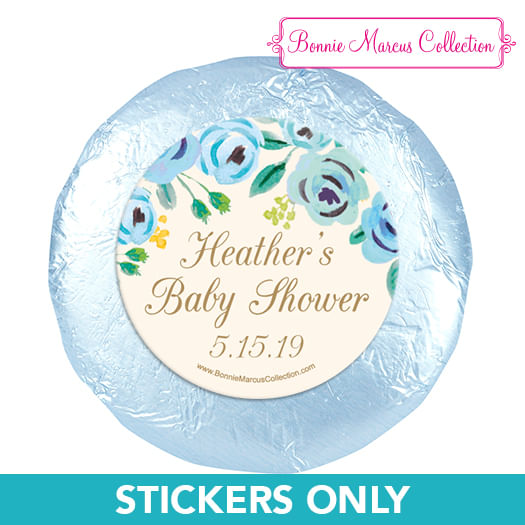 Personalized Blooming Baby Baby Shower 1.25in Stickers (48 Stickers)