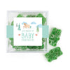 Personalized Baby Shower Baby Bear Favor Cube with Sanded Gummy Bears