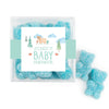 Personalized Baby Shower Baby Bear Favor Cube with Sanded Gummy Bears