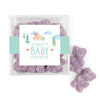 Personalized Baby Shower Baby Bear Favor Cube with Sanded Gummy Bears