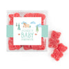 Personalized Baby Shower Baby Bear Favor Cube with Sanded Gummy Bears