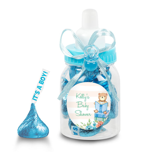 Bonnie Marcus Collection Personalized Blue Baby Bottle - Favors Story Time (24 Pack)