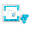 Personalized Baby Shower Story Time JUST CANDY® favor cube with Just Candy Milk Chocolate Minis