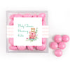 Personalized Baby Shower Story Time JUST CANDY® favor cube with Just Candy Milk Chocolate Minis