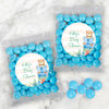 Personalized Baby Shower Story Time Candy Bags with Just Candy Milk Chocolate Gems