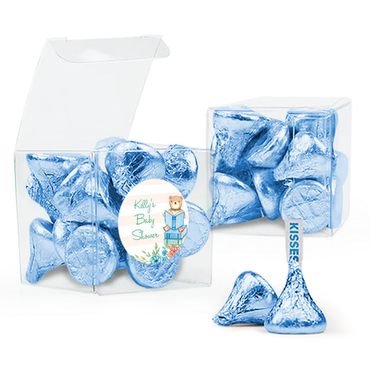 Baby Shower Story Time Clear Gift Box with Sticker - Approx. 16 Hershey's Kisses