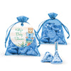 Personalized Baby Shower Story Time Organza Bags with Hershey's Kisses