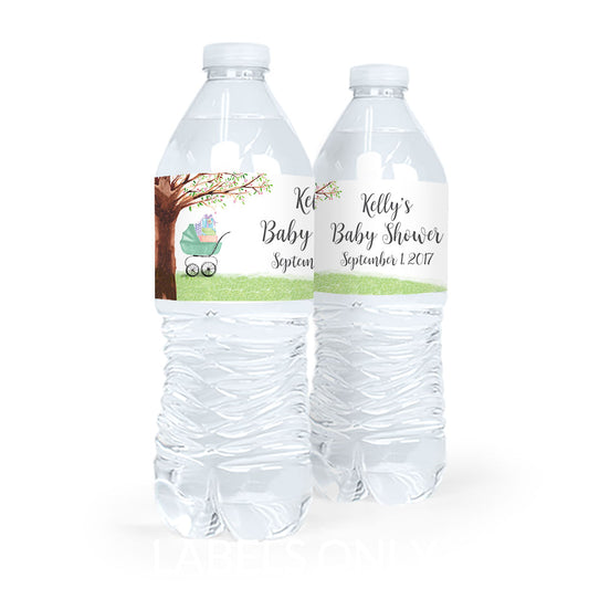 Personalized Baby Shower Rockabye Baby Water Bottle Sticker Labels (5 Labels)