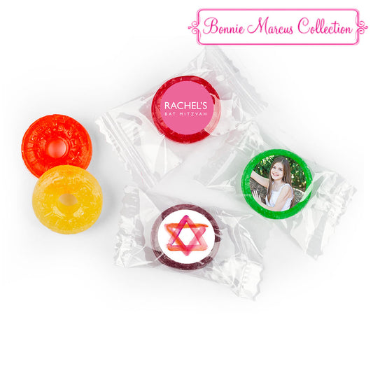 Bat Mitzvah Personalized Solid Pink LifeSavers 5 Flavor Hard Candy (300 Pack)