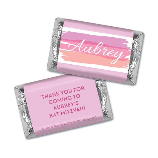 Bat Mitzvah Personalized Pink Watermark Hershey's Miniatures