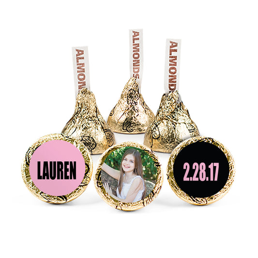 Personalized Bat Mitzvah Boldly Pink Hershey's Kisses