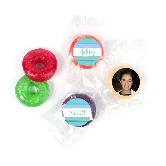 Personalized Bonnie Marcus Bat Mitzvah Watercolor Blessing LifeSavers 5 Flavor Hard Candy