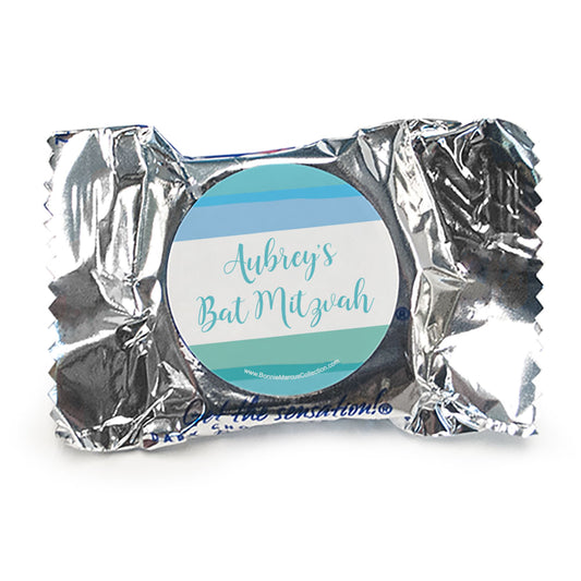 Personalized Bonnie Marcus Bat Mitzvah Traditional Stripes York Peppermint Patties - pack of 70