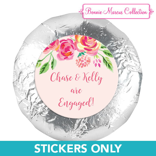 Wedding Engagement Party Favors 1.25" Stickers (48 Stickers)