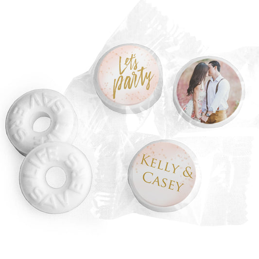 Personalized Bonnie Marcus Engagement Champagne Party Life Savers Mints