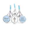 Personalized Communion Boys Shimmering Cross Hershey's Kisses