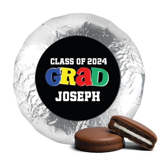 Personalized Bonnie Marcus Collection Colorful Graduation Milk Chocolate Covered Oreos