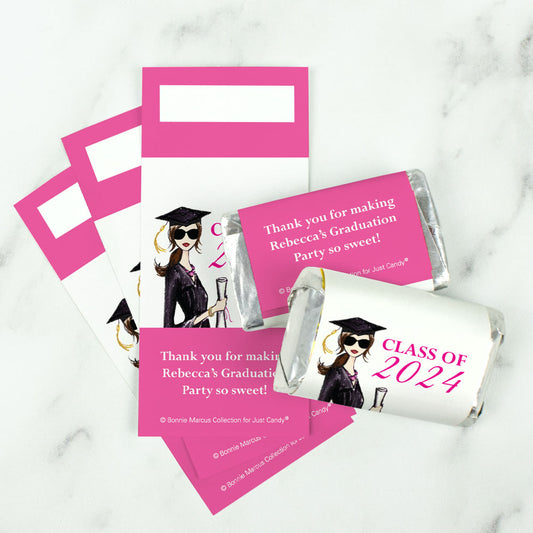 Personalized Bonnie Marcus Gorgeous Grad Brunette Mini Wrappers Only