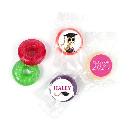 Personalized Bonnie Marcus Gorgeous Grad Blonde LifeSavers 5 Flavor Hard Candy