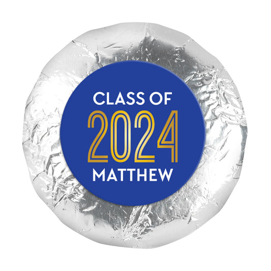 Personalized Golden Grad Graduation 1.25" Stickers (48 Stickers)