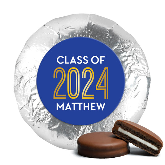 Personalized Bonnie Marcus Golden Grad Graduation Milk Chocolate Covered Oreos