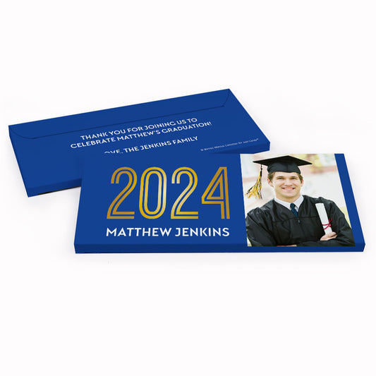 Deluxe Personalized Graduation Golden Grad Candy Bar Favor Box