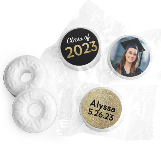 Personalized Bonnie Marcus Glitter Year Graduation Life Savers Mints