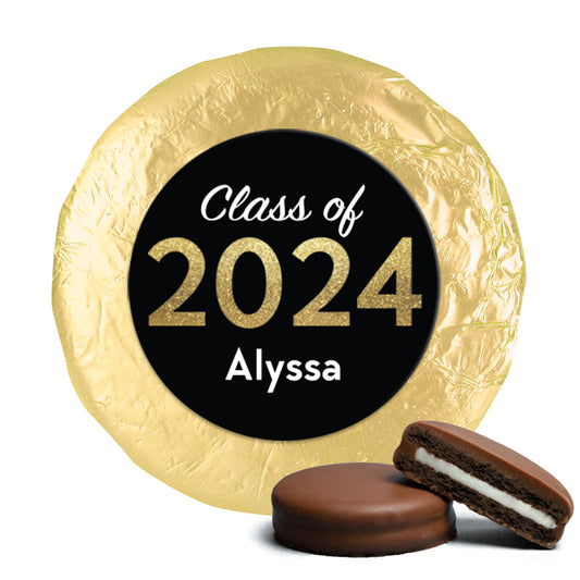 Personalized Bonnie Marcus Glitter Year Graduation Milk Chocolate Covered Oreos