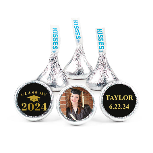 Personalized Gold Graduation 3/4" Stickers (108 Stickers)