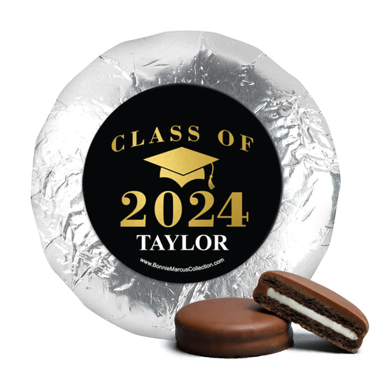 Personalized Bonnie Marcus Gold Graduation Milk Chocolate Covered Oreos