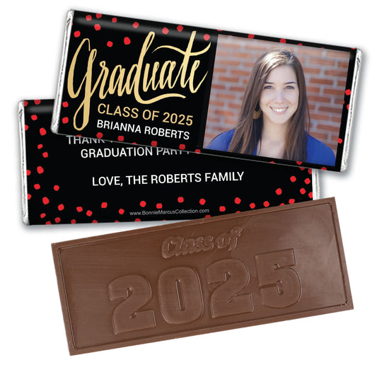 Personalized Bonnie Marcus Graduate Class of Graduation Embossed Chocolate Bar