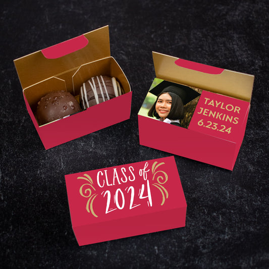 Personalized Truffle Graduation Favors - 2 pcs