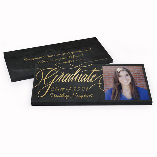 Deluxe Personalized Graduation Chalkboard Candy Bar Favor Box