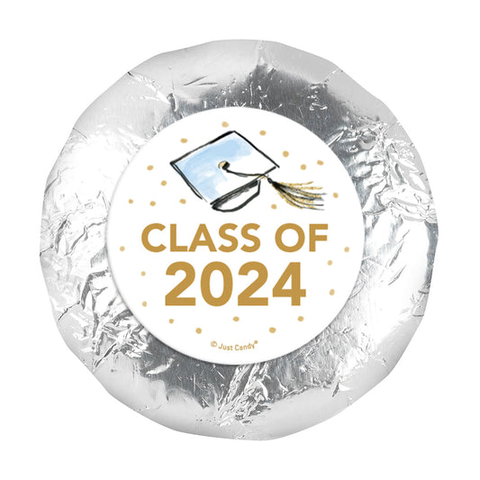 Personalized Glitter Graduation 1.25" Stickers (48 Stickers)