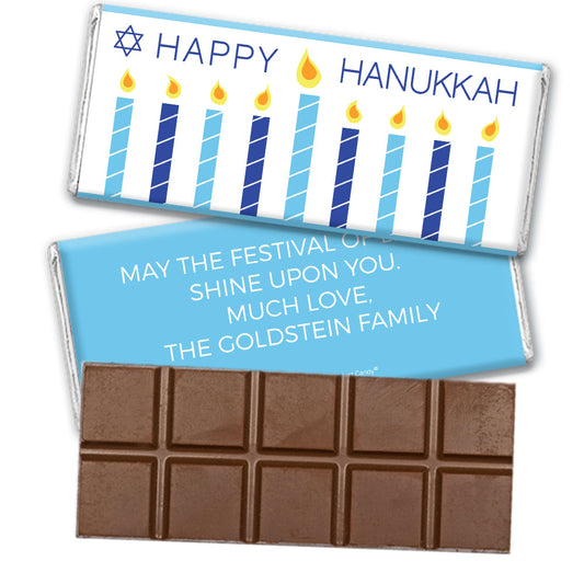 Personalized Bonnie Marcus Hanukkah Simply Belgian Chocolate Bar & Wrapper