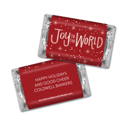 Personalized Bonnie Marcus Christmas Joy to the World Hershey's Miniatures