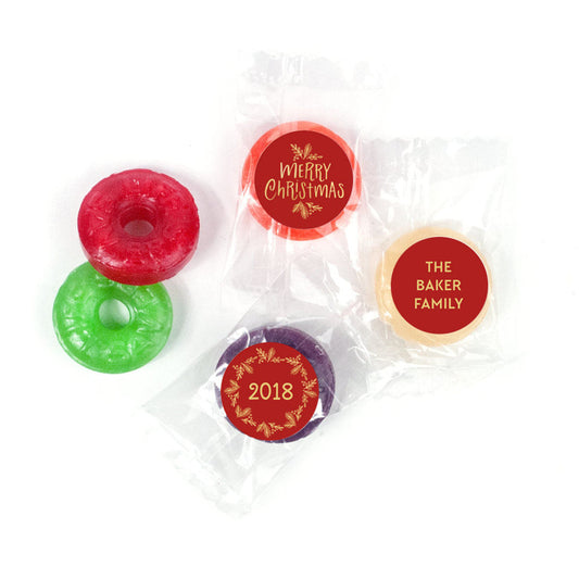 Personalized Bonnie Marcus Christmas Joyful Gold LifeSavers 5 Flavor Hard Candy