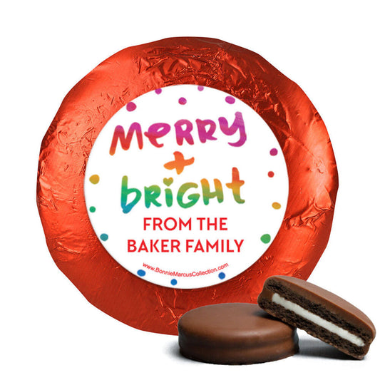 Personalized Bonnie Marcus Christmas Very Merry Chocolate Covered Oreos