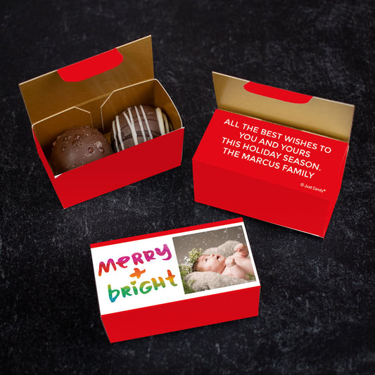 Personalized Very Merry Truffle Favors - 4 pcs