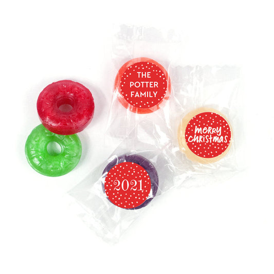 Personalized Bonnie Marcus Christmas Jolly Red LifeSavers 5 Flavor Hard Candy