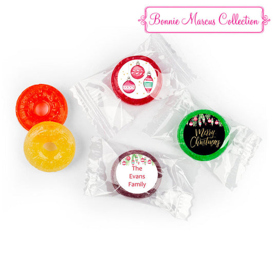 Personalized Bonnie Marcus Christmas Ornate Ornaments Life Savers 5 Flavor Hard Candy