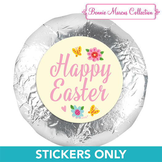 Easter Spring Flowers 1.25" Stickers (48 Stickers)