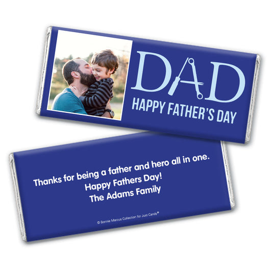 Personalized Bonnie Marcus Collection Father's Day Photo Chocolate Bar Wrappers