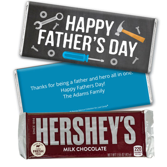 Personalized Collection Father's Day Tools Hershey's Milk Chocolate Bar & Wrapper