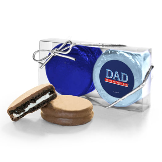 Father's Day Plaid 2PK Chocolate Covered Oreo Cookies