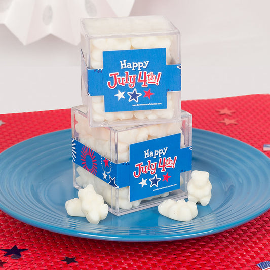 4th of July JUST CANDY� favor cube with Gummy Bears