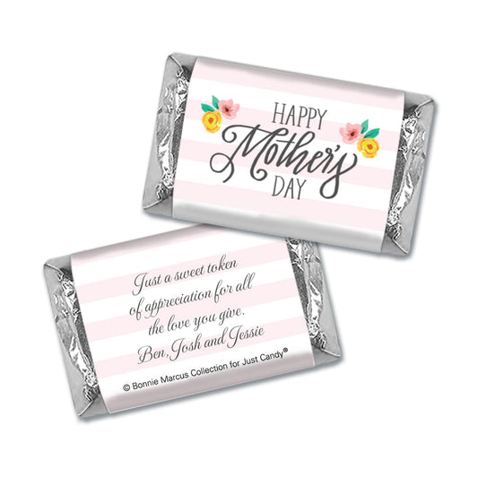 Personalized Bonnie Marcus Mother's Day Hershey's Miniatures Wrappers Floral Embrace