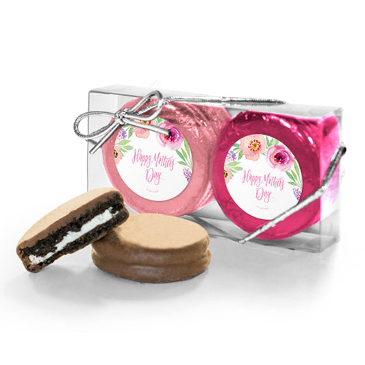 Mother's Day Floral Embrace 2PK Chocolate Covered Oreo Cookies