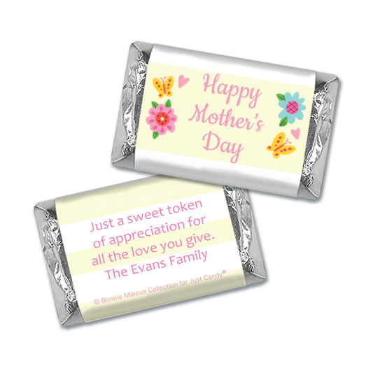 Personalized Bonnie Marcus Collection Mother's Day Hershey's Miniatures Wrappers Spring Flowers